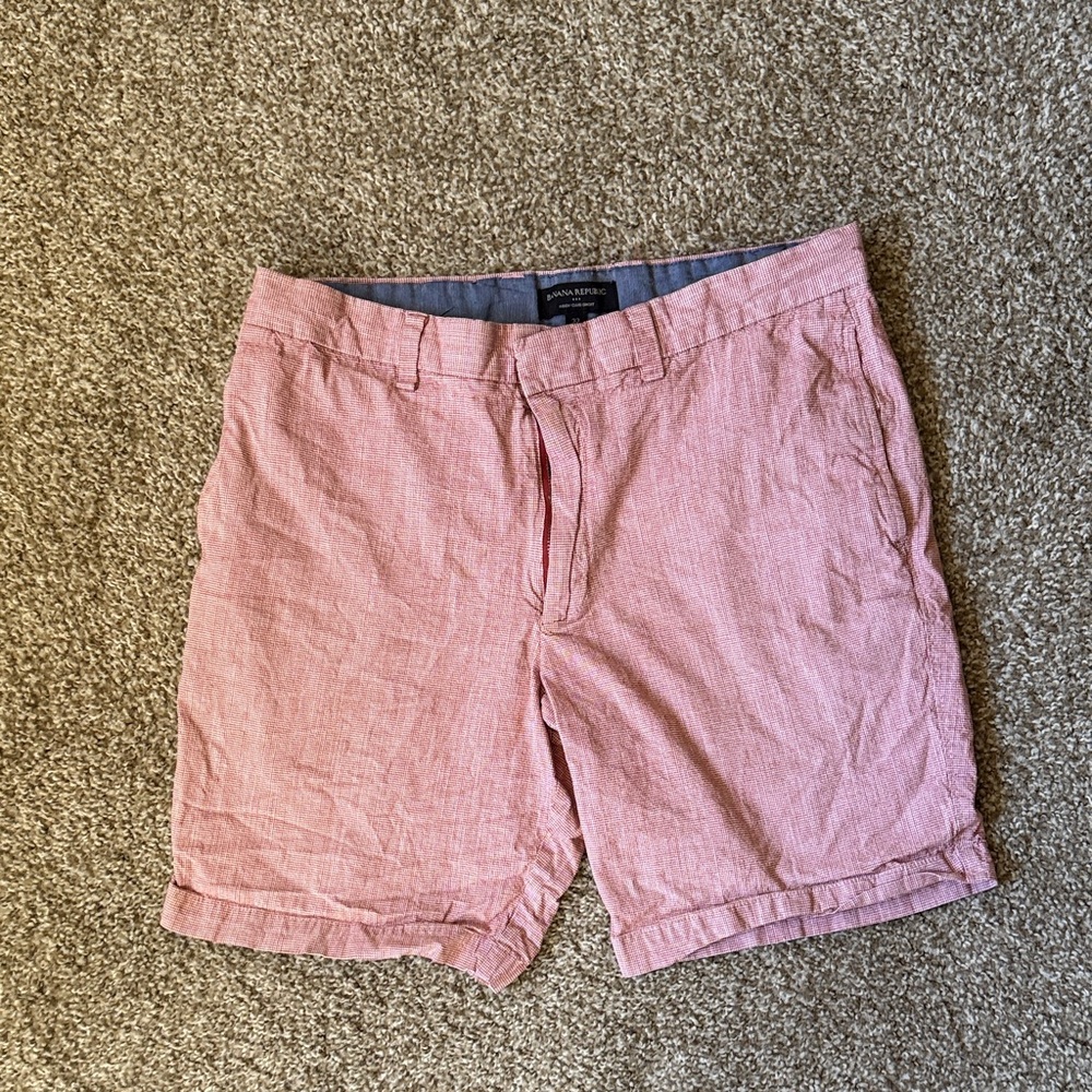 Banana Republic Men's Light Pink Linen Shorts